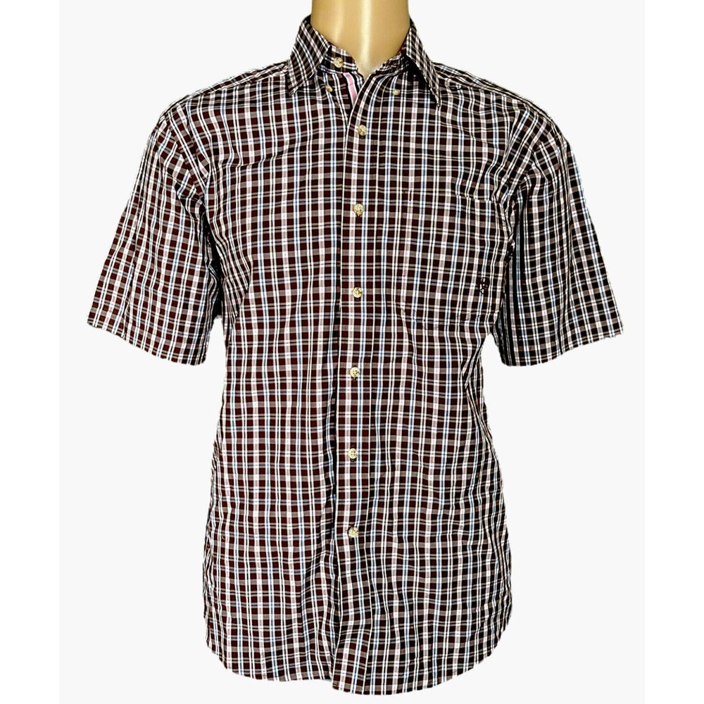 Ariat Pro Series Button Down Shirt Men Size Small Work Causal Plaid Short Sleeve